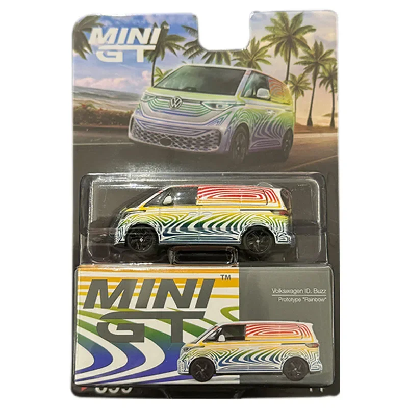 

MINIGT 899 В наличии 1:64 ID BUZZ Прототип Радуга Литая под давлением модель Коллекция игрушек