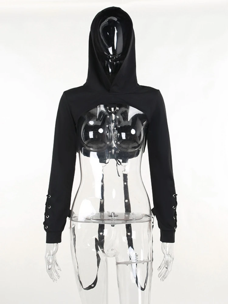 

Женский свитшот в стиле Харадзюку, винтажный пуловер с капюшоном и принтом черепа в стиле ретро, в стиле панк, в готическом стиле, Y2k, 2024