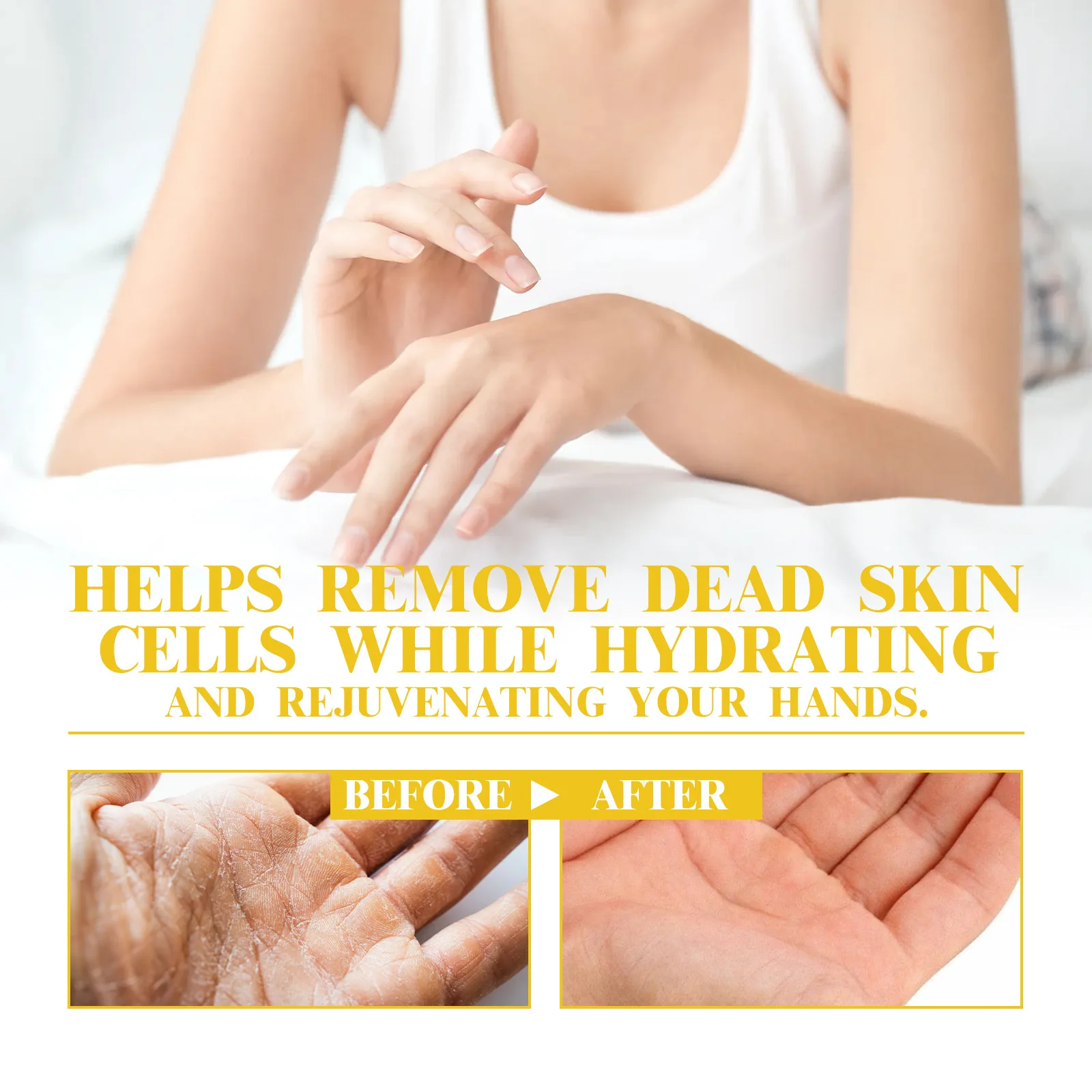 

OceAura Honey Exfoliating Hand Mask Moisturizes and Softens Skin to Relieve Dry Hands