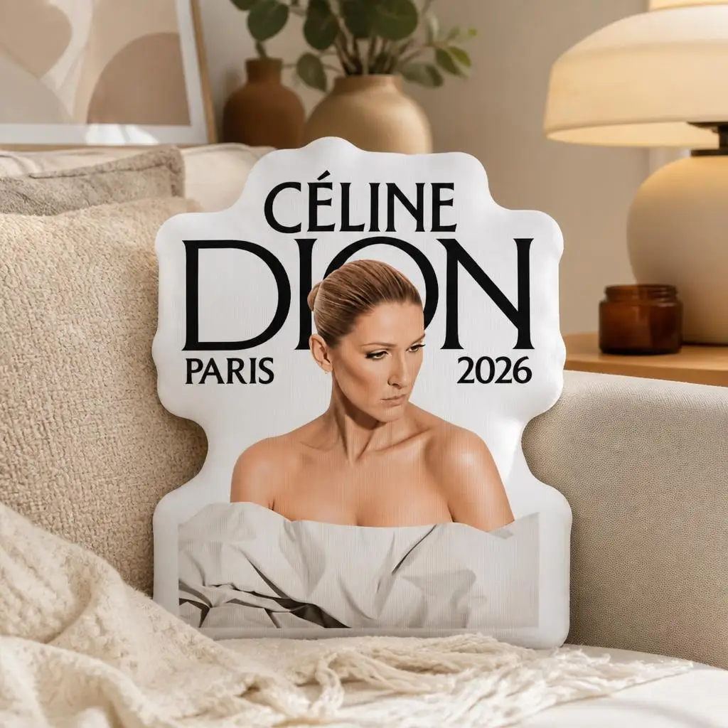 Céline Dion Live On Tour Shaped Pillow Cushion Irregular Stuffed Throw Pillow for Sofa Home Decoration Gift