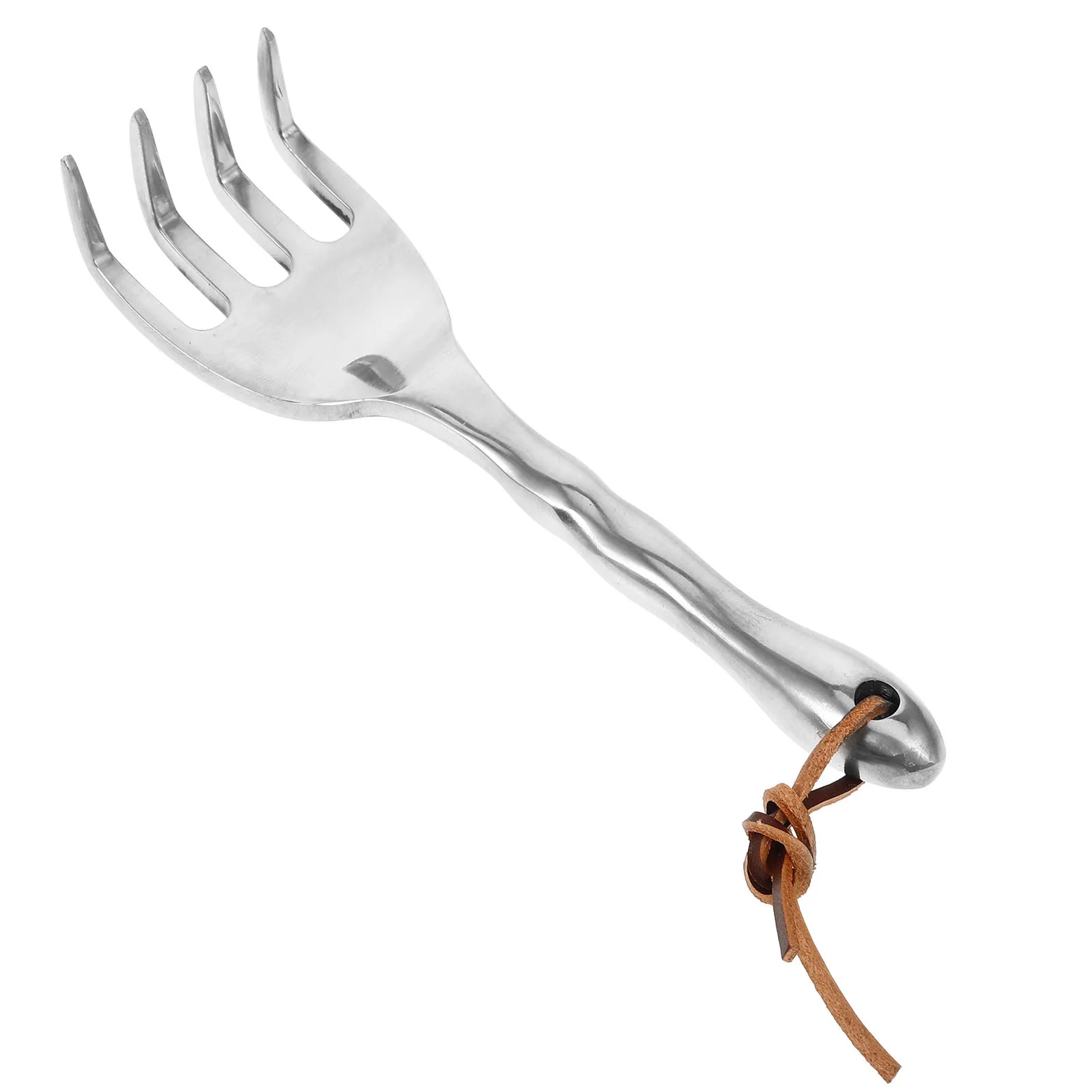 

Small Garden Hand Rake Durable Metal Lightweight Hand Tool for Soil Loosening Weeding Transplanting Gardening Tools