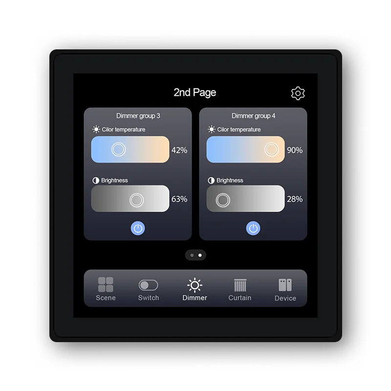 

2025 Golden Security Zigbee 4"inch Smart Screen Switch Panel Smart Home Panel Tuya 4 Gang Switch Light Dim Group Curtain Control