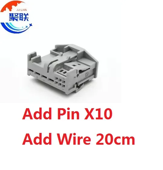 1Set 10Pin Automotive Connector 1564760-1 Wire Harness Cable Connector 15647601