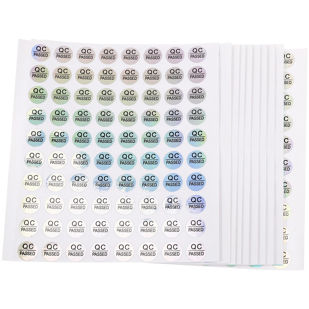 

1600pcs PASS Labels Stickers Self Adhesive PVC Clear Printing Quality Test Inventory Management Warehouse Tags