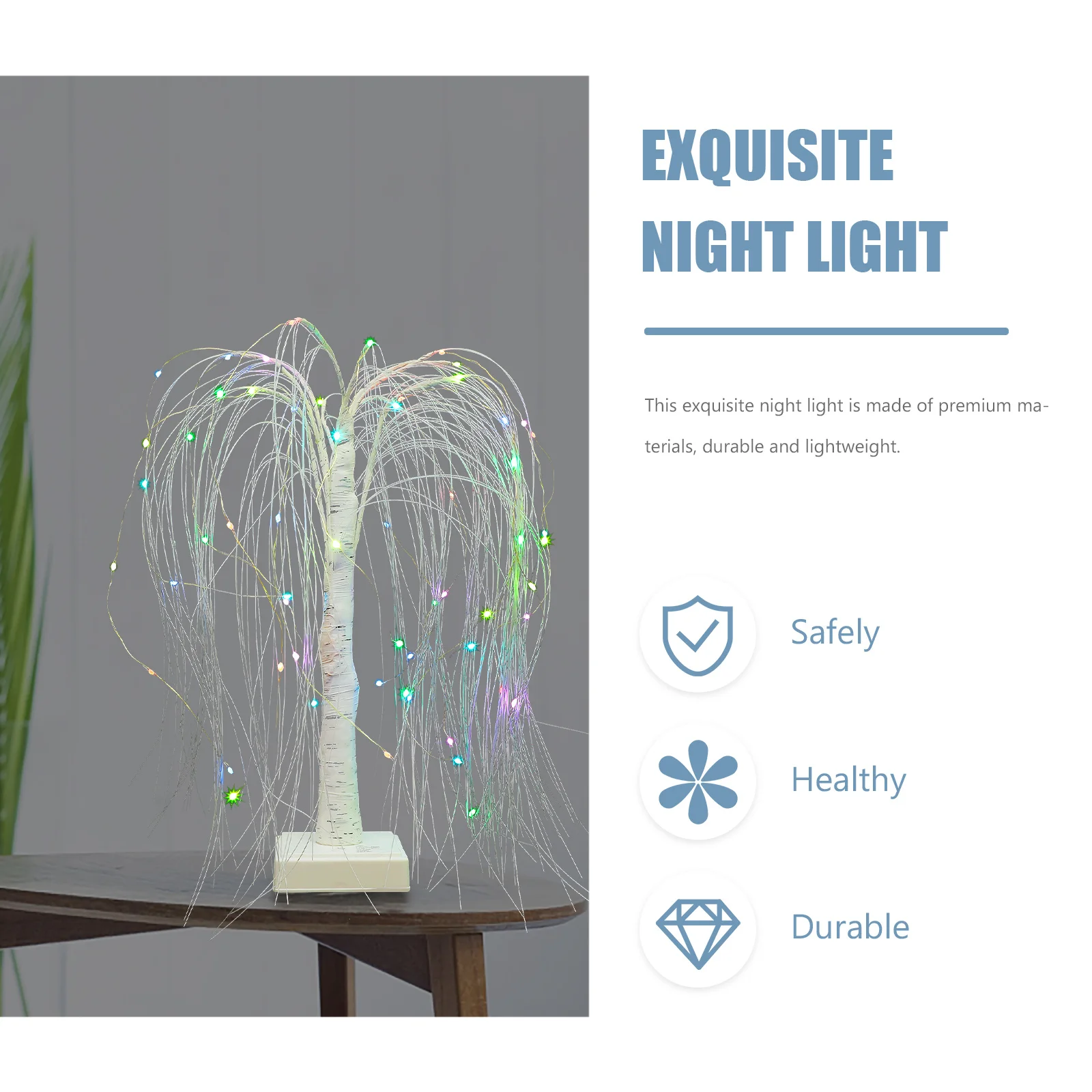 1 مجموعة LED Rgb شجرة الصفصاف الزينة تنوعا هدية فكرة تصميم رائع عيد الميلاد شجرة عيد الميلاد ضوء مشاهد ليلية احتفالية