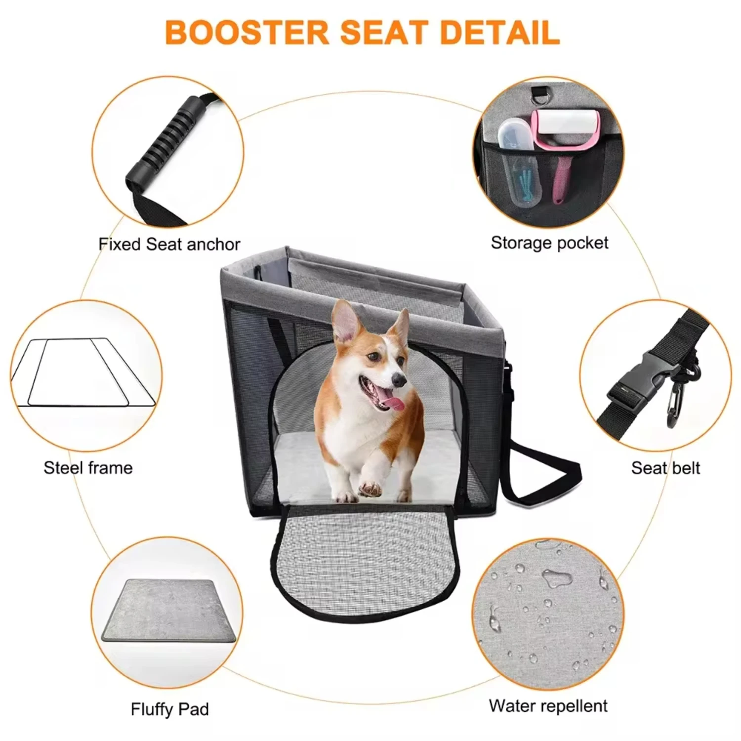 Dog Car Seat Cover Waterproof Basket Travel Folding Hammock Pet Supplies  Small Dogs Cat  Safety Car Supplies Travel bag For dog