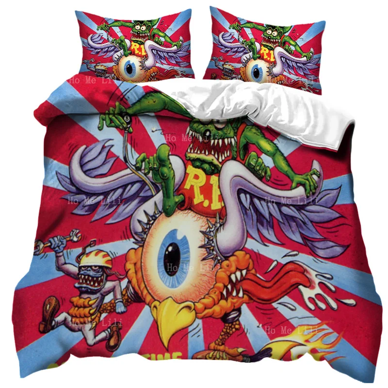 An Anti Mainstream Green Mouse Rides A One-eyed Monster Duvet By Ho Me Lili Bedding Set