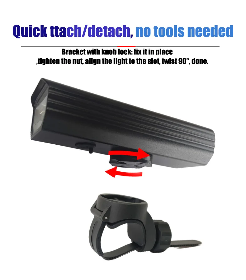 Bicycle Lights Headlights Strong Light Riding Flashlight Bicycle Front Light Type-C Rechargeable Waterproof MTB Road Bike Lamp