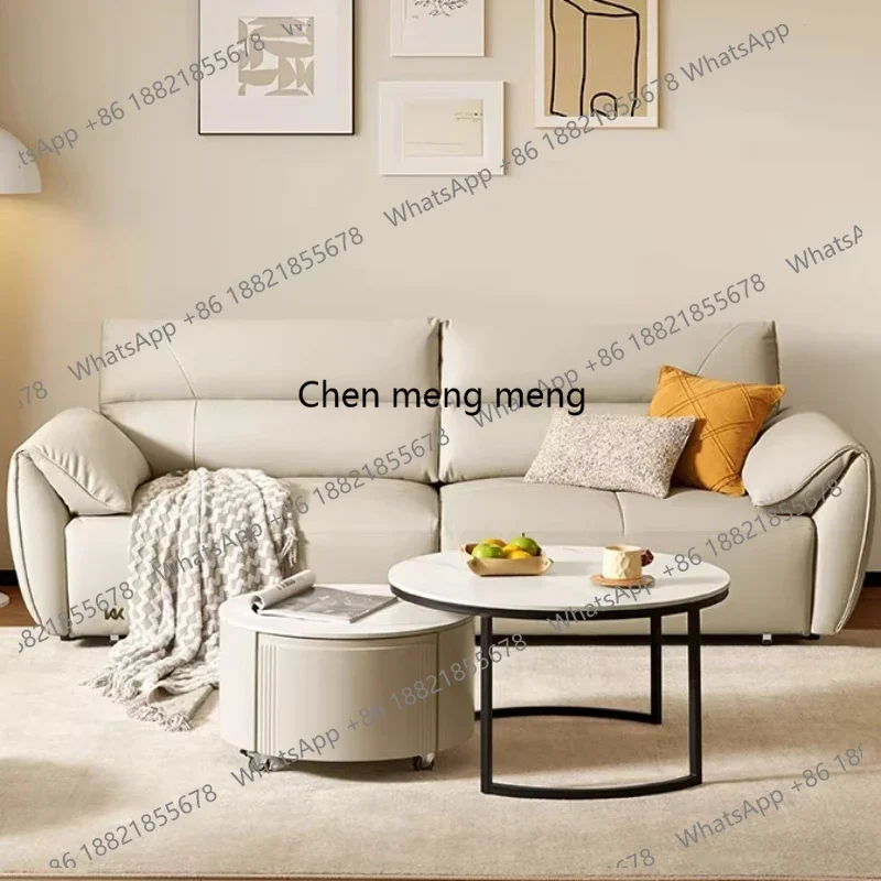 Lounge Luxury Living Room Sofas Multifunctional Balcony White Leather Living Room Sofas Designer Replica Muebles Home FurnitureA