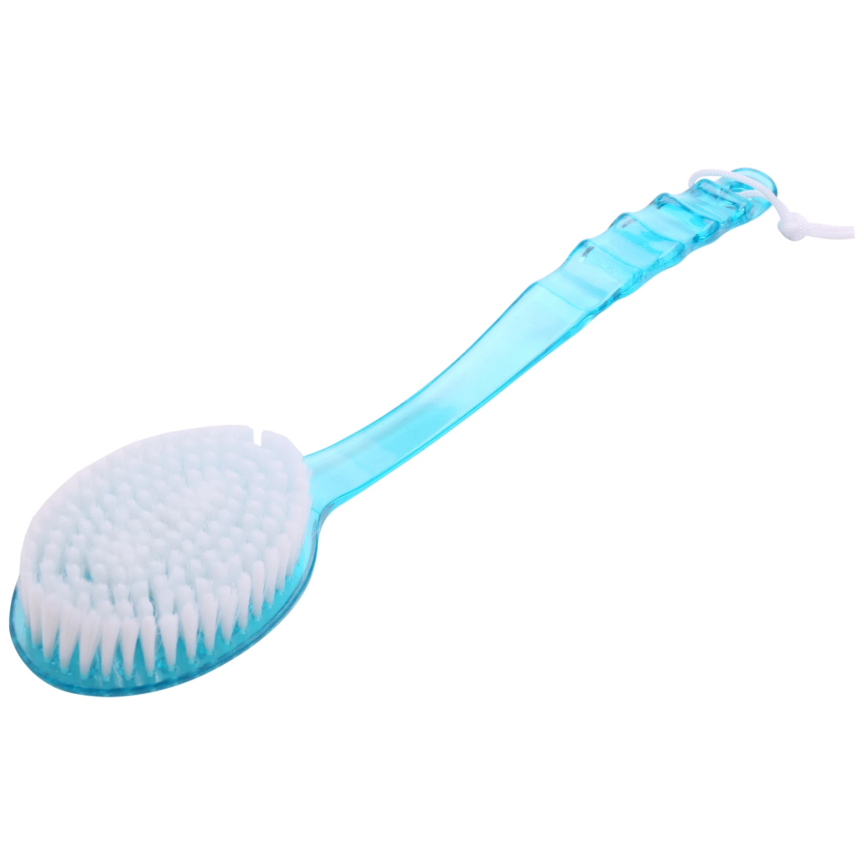 Long Handled Plastic Body Bath Shower Back Brush Scrubber Skin Cleaning Massager Blue