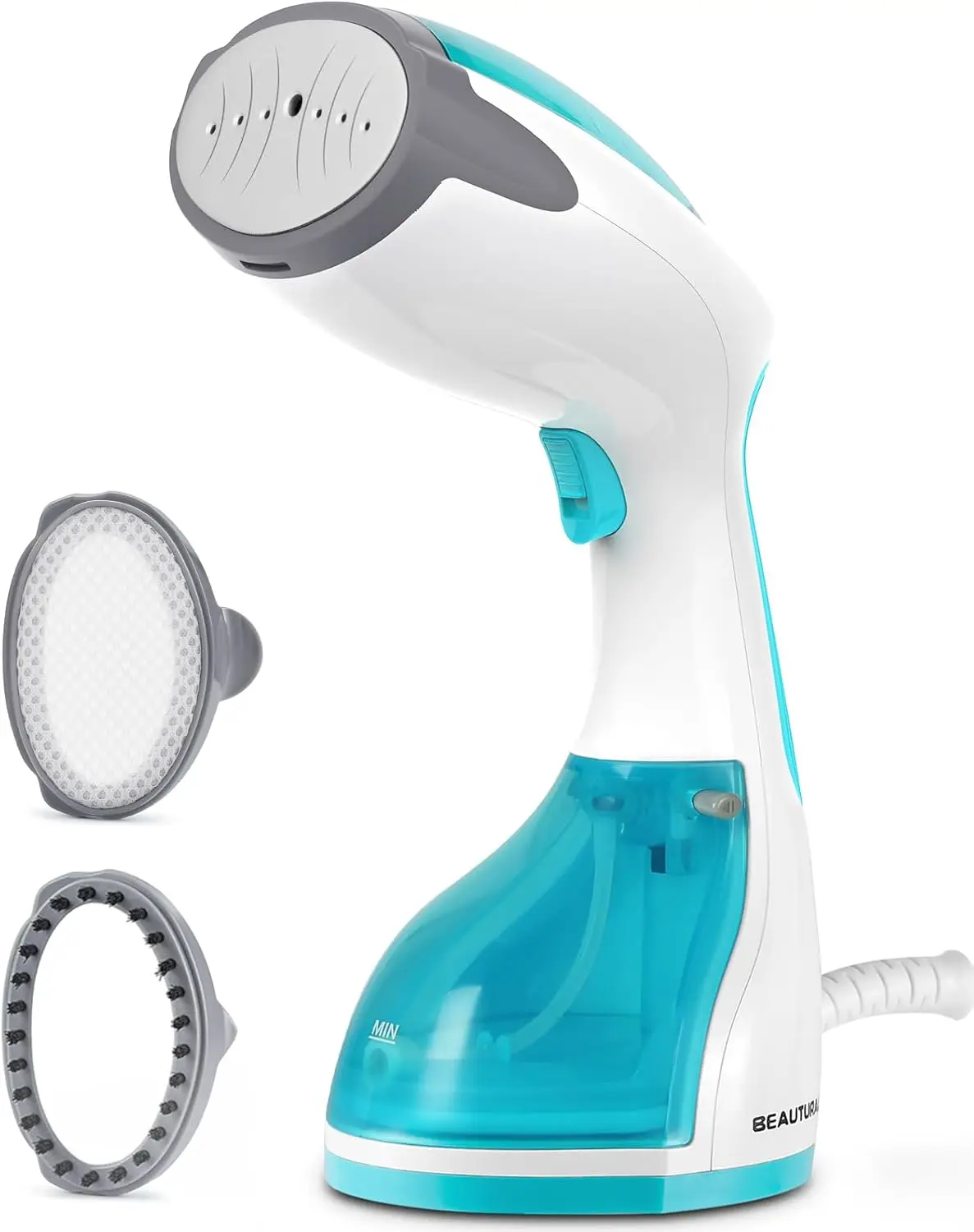 

Steamer for Clothes, Portable Handheld Garment Fabric Wrinkles Remover, 30-Second Fast Heat-up, Auto-Off, Large Detachable Water Tank