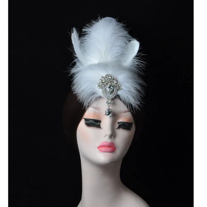 Bird Stage Feather Children Adult Performance Headwear Clip Dance Headflower Set Female Performance Headwear Flower