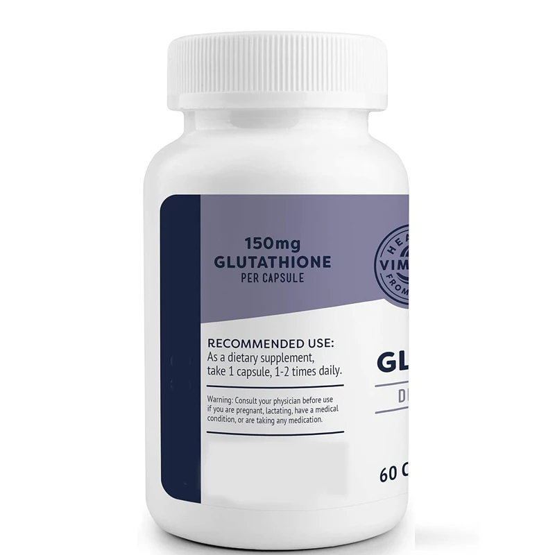 Glutathione capsules - natural immune support, antioxidants and detoxification supplements - gluten free, soy free, vegetarian