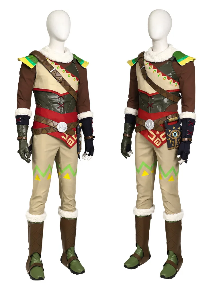 Game Link Cosplay Snowquill Set Adult Men Fancy Hunter Uniform Full Set Halloween Carnival Party Disguise Village Costume Suit