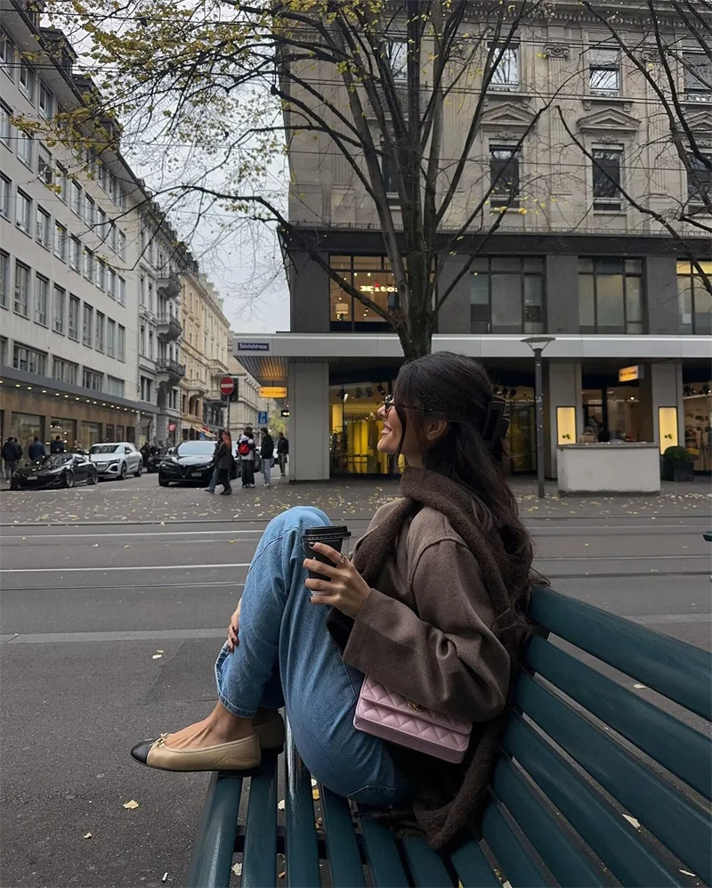 

Women's coat New Soft Fabric with Belt Short V-Neck Cardigan Spring and Autumn Long Sleeve Office Top