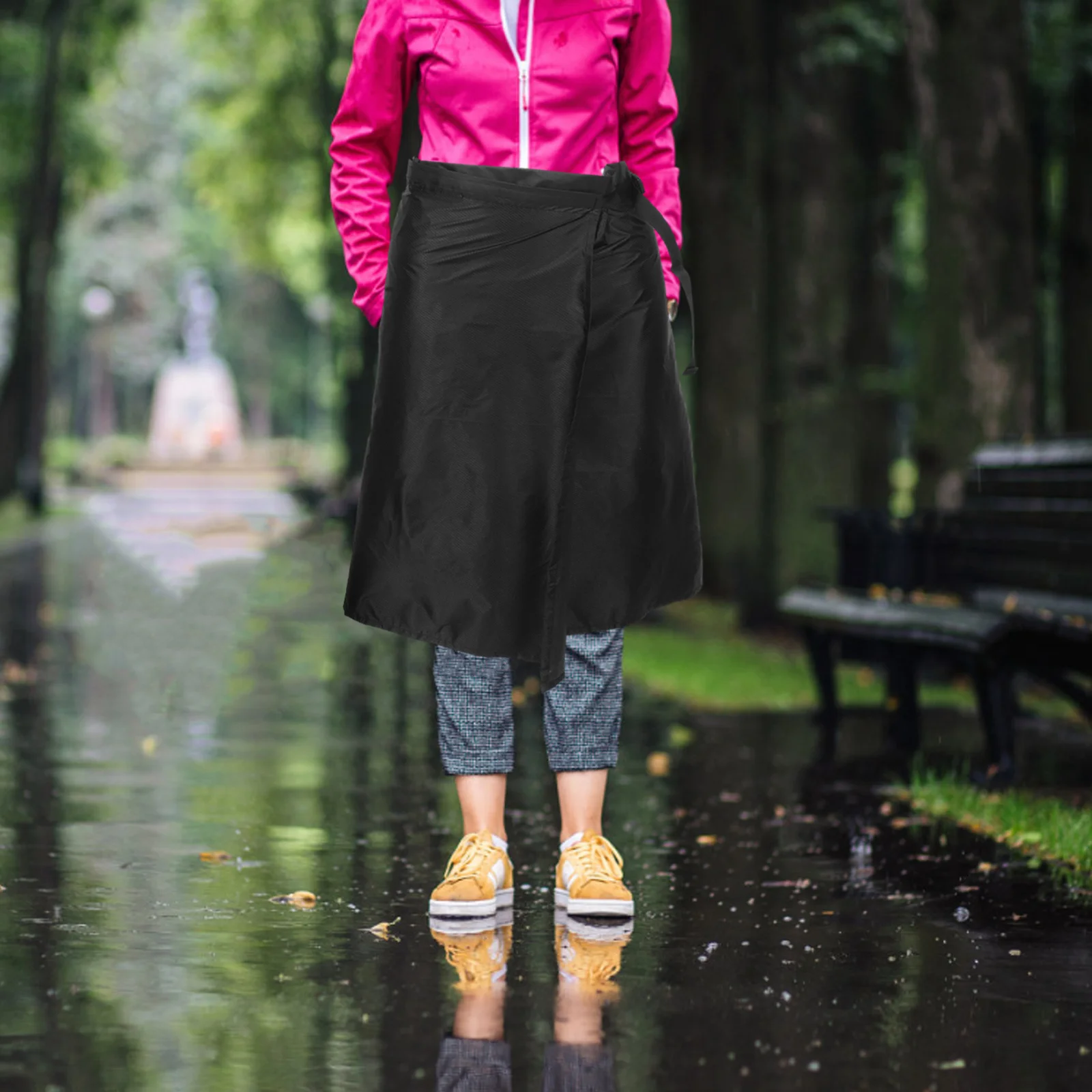 مقاوم للماء المشي لمسافات طويلة تنورة خفيفة النايلون المطر التفاف التخييم درب مقاومة للتآكل الأوساخ برهان المئزر معطف المطر