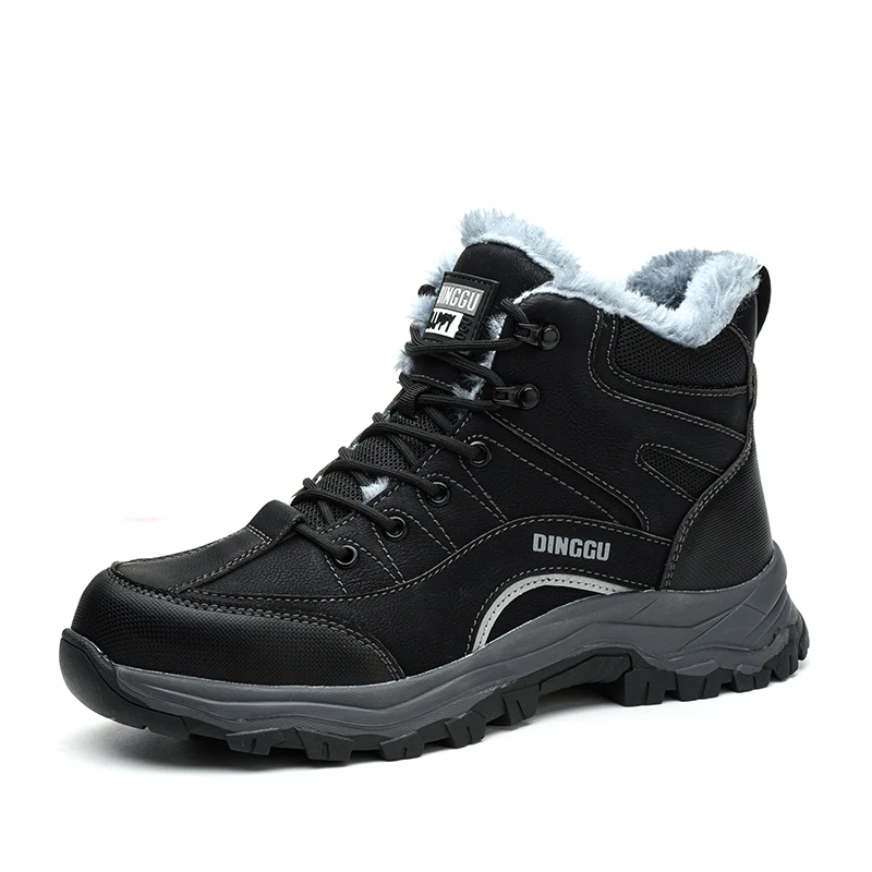 mens casual steel toe covers safety boots soft leather working shoes tooling security ankle botas worker autumn winter footwear