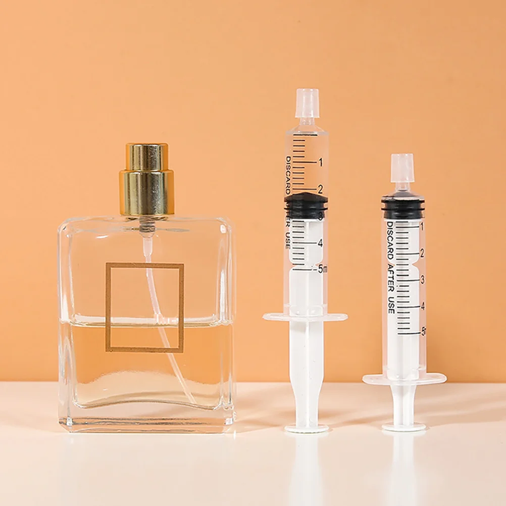 プラスチック製の気密シール付き注射器,香水ディスペンサー,透明なスケール,10ml,針なし,プレミアム素材,10個