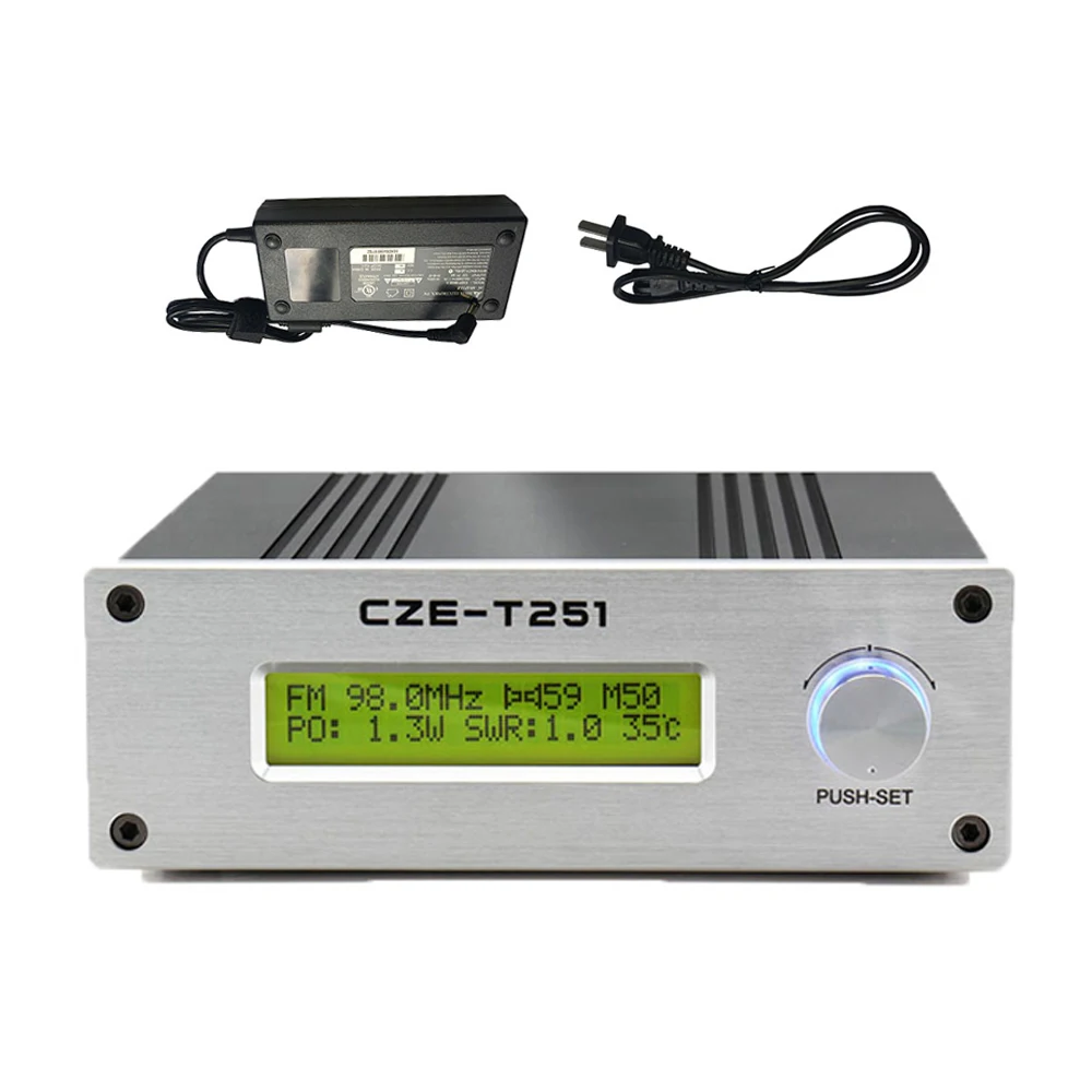 CZE-T251 25W FM Radio Broadcasting 25Watts Transmitter for Car Church Long Range Radio Station Equipments customized