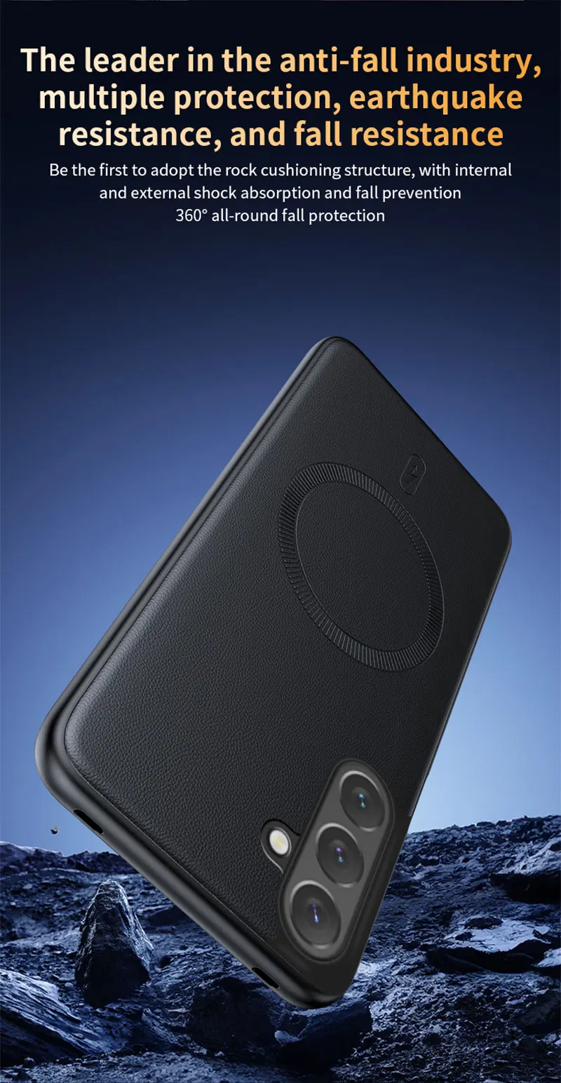 Für Samsung Galaxy S26 FE Hülle Magnetische Leder-Schutzhülle für Samsung Galaxy S26 FE Anti-Fingerabdruck Rutschfeste PC+TPU – Detail 15