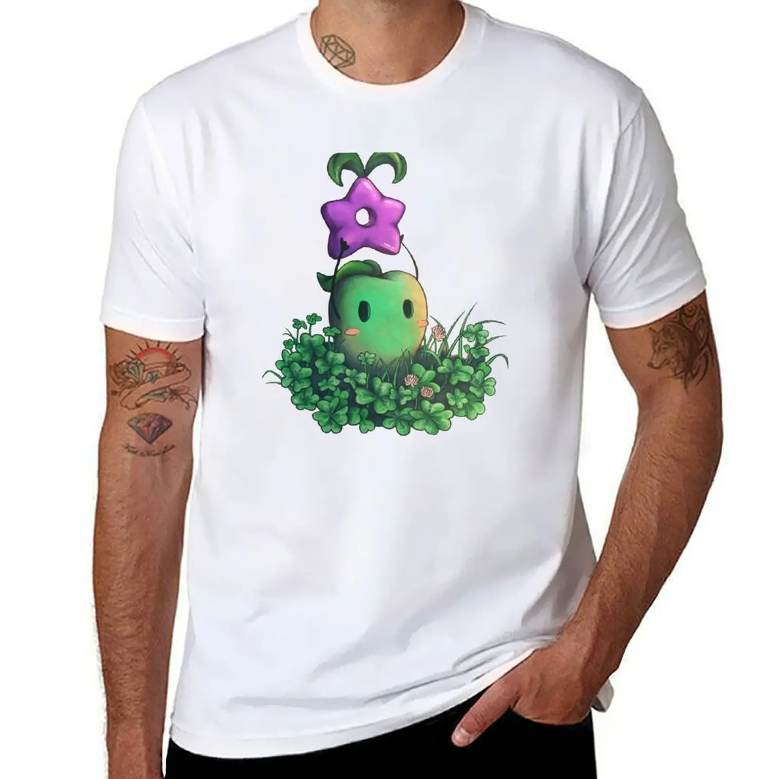 

Stardew Valley Junimo Illustration T-Shirt t shirts for man cotton soft man t shirts for men casual T-Shirt