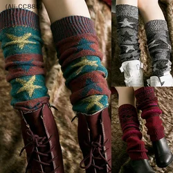 〔CC88〕Autumn and Winter Mori style Leg Warmers Female Thickened Warm Wool Stockings Japanese Knee-high Socks Calf Sleeve