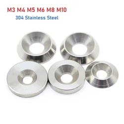 304 Stainless Steel Countersunk Washers Solid Tapered Convex Decorative Fish Eye Washers M3 M4 M5 M6 M8 M10