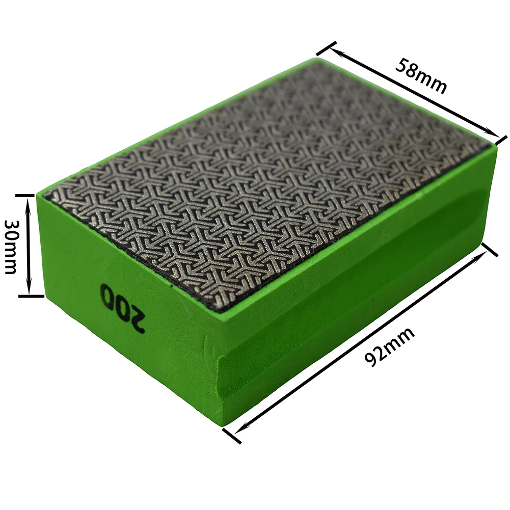 Almohadillas de pulido a mano de diamante para pulir granito, mármol, hormigón, baldosas de cerámica, piedra de vidrio, lijado abrasivo para reparación de bordes, 1 Uds.