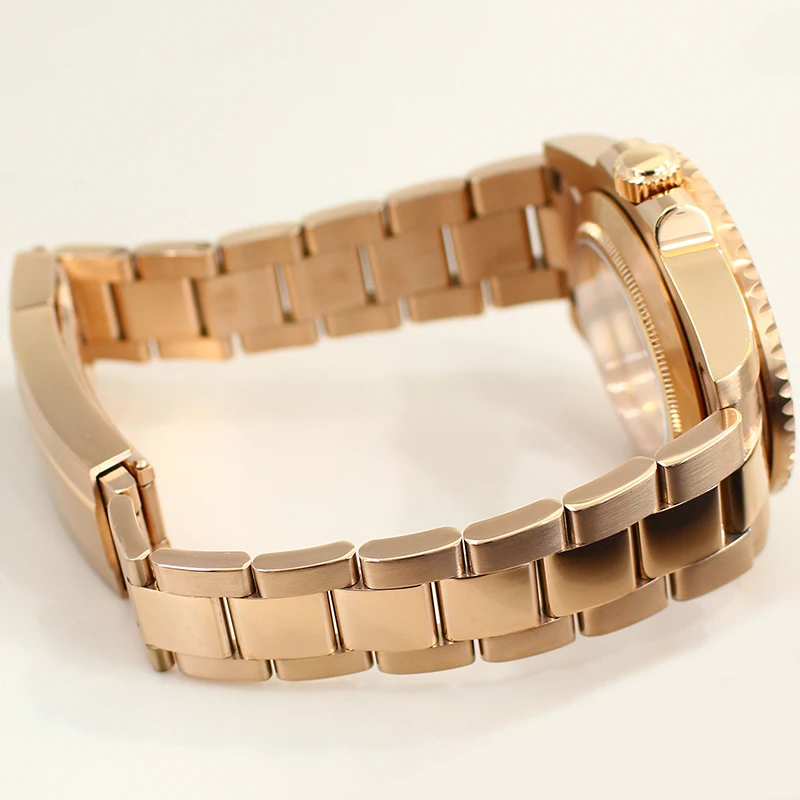 Корпус часов 40 мм, браслет из розового золота, инструменты для ремонта, детали, сапфировое стекло для Seiko NH35 NH36 NH34 NH38 8215 Eta2824, механизм YACHT