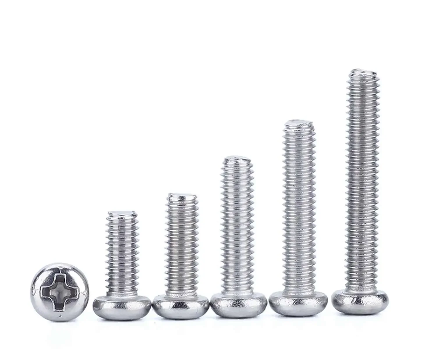 M3 Pitch 0.5 Length 4/5/6//8/10/12/16/20/25/30/35/40/50mm Phillips Pan Head 304 Stainless Steel Cross Recessed Machine Screws