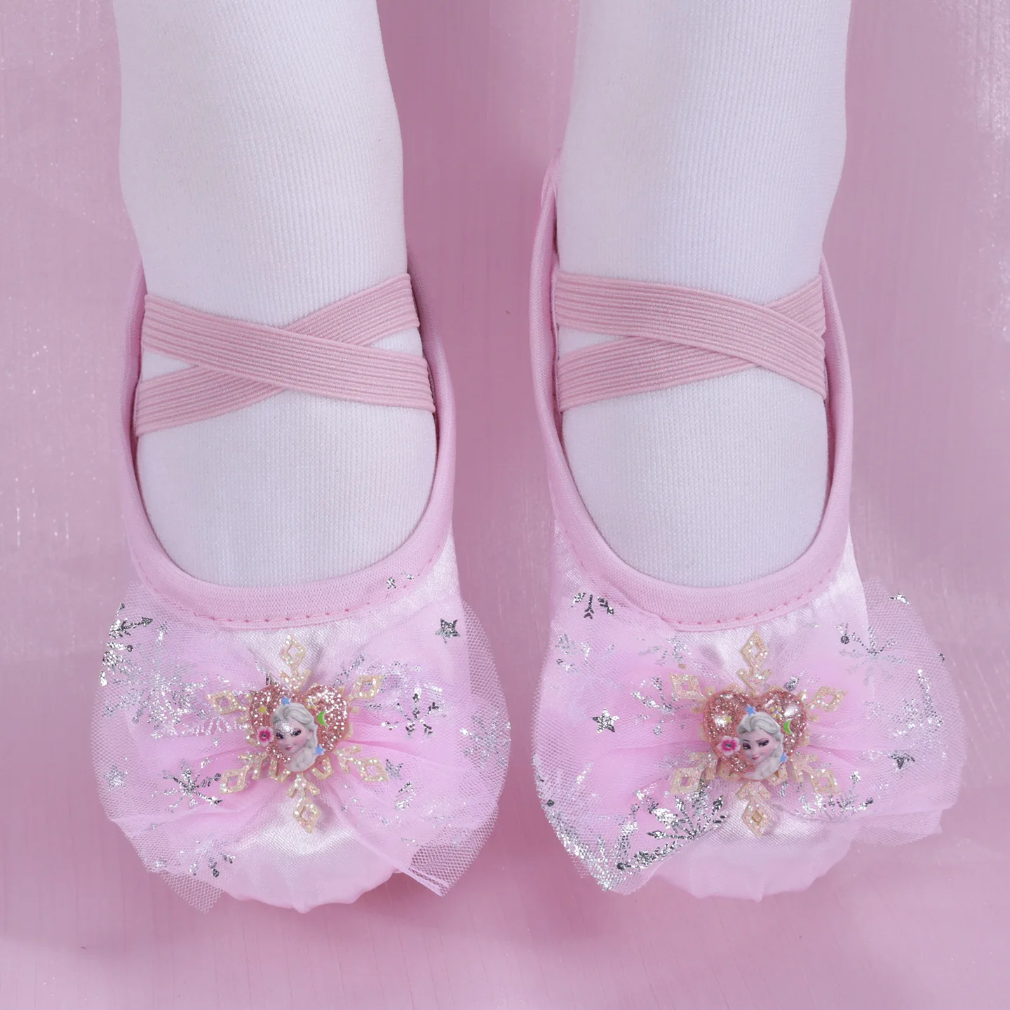 الفتيات أحذية الباليه لينة وحيد الباليه الرقص إلسا الأطفال ممارسة أحذية راقصة الباليه امرأة الجمباز الأرجواني الأزرق حجم 23-39