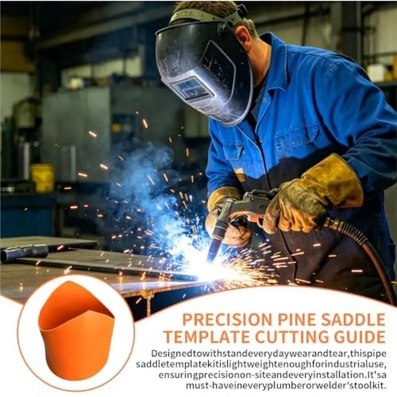 AC88 20 Pcs Pipe Saddle Template Accurate for Arc for Edge Wrap Around Tube Cutter Guide for Welding Plumbing Insulation