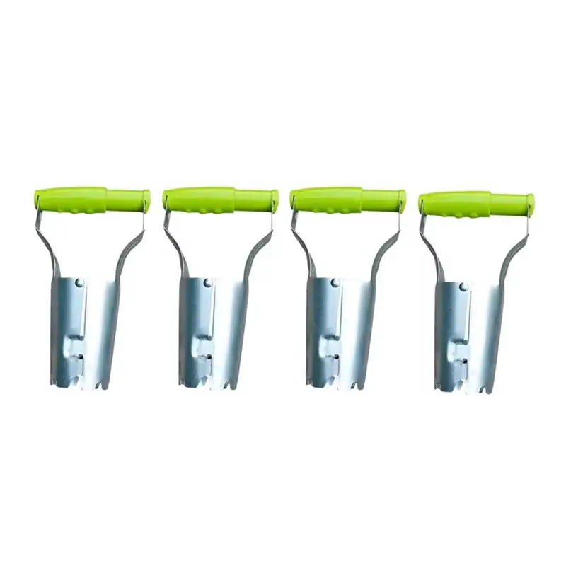 A93Z Ergonomic Garden Tool 4 Pcs Bulb Planter Soil Release Depth Marks For Precise Planting