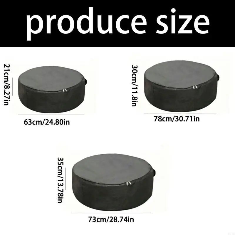 Single Tire Storage Bag Featuring Enclosed Two-Pull Closure to Help Contain Dirt During Covered Indoor Storage Use H9EE
