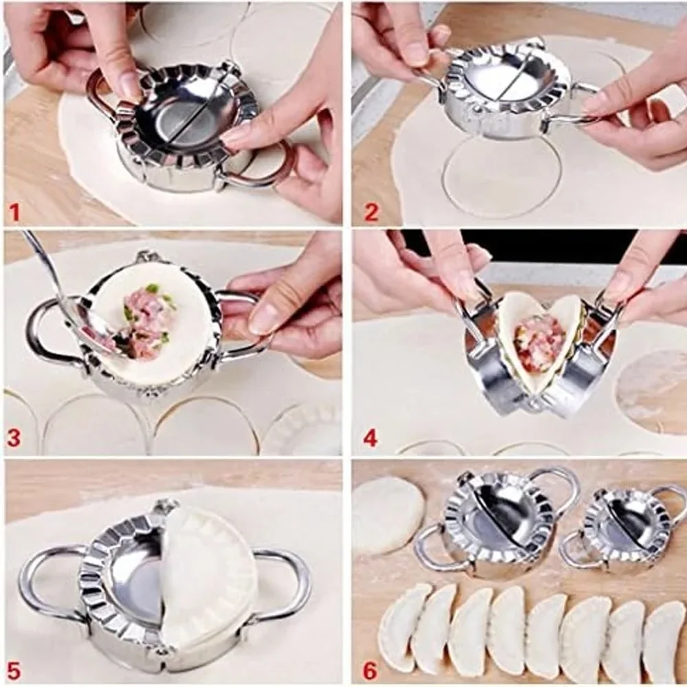 Tainless Steel Dumpling Maker Dumpling Skin Mold Ravioli Maker Press Pie Making Press Wrapper Pastry Maker Kitchen Accessories - view 2