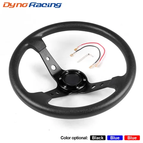14inch 350mm PU Leather Car Racing Steering Wheel Aluminum Alloy Deep…