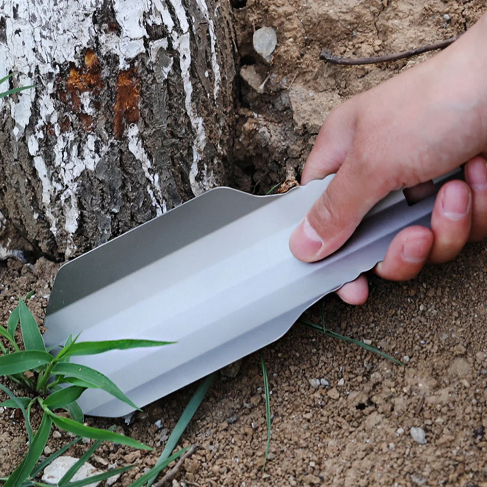 Cazzuola da giardino compatta in titanio, pala da giardinaggio multiuso, per scavare radici, piantare miscelare il terreno all'aperto