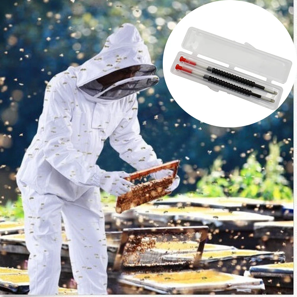 4Pcs Eggs Rearing Move Needle Shift Spring Retractable Black Beekeeping Supplies Grafting Tool Plastic Bee Queen Equipment Larva