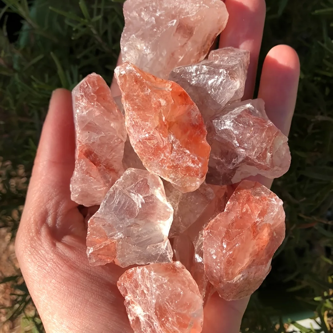 Natural Hematoid Quartz Rough Stone Raw Crystal Mineral Specimen For Collection Home Decoration DIY Jewelry Making