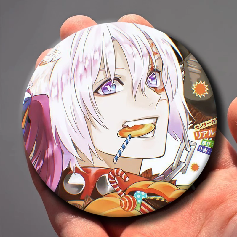 Anime D.Gray-man Jewelry Badges Lenalee Lee Allen Walker Yu Kanda Cosplay Brooch Cartoon Role Button Pins for Bag Hat Ornaments