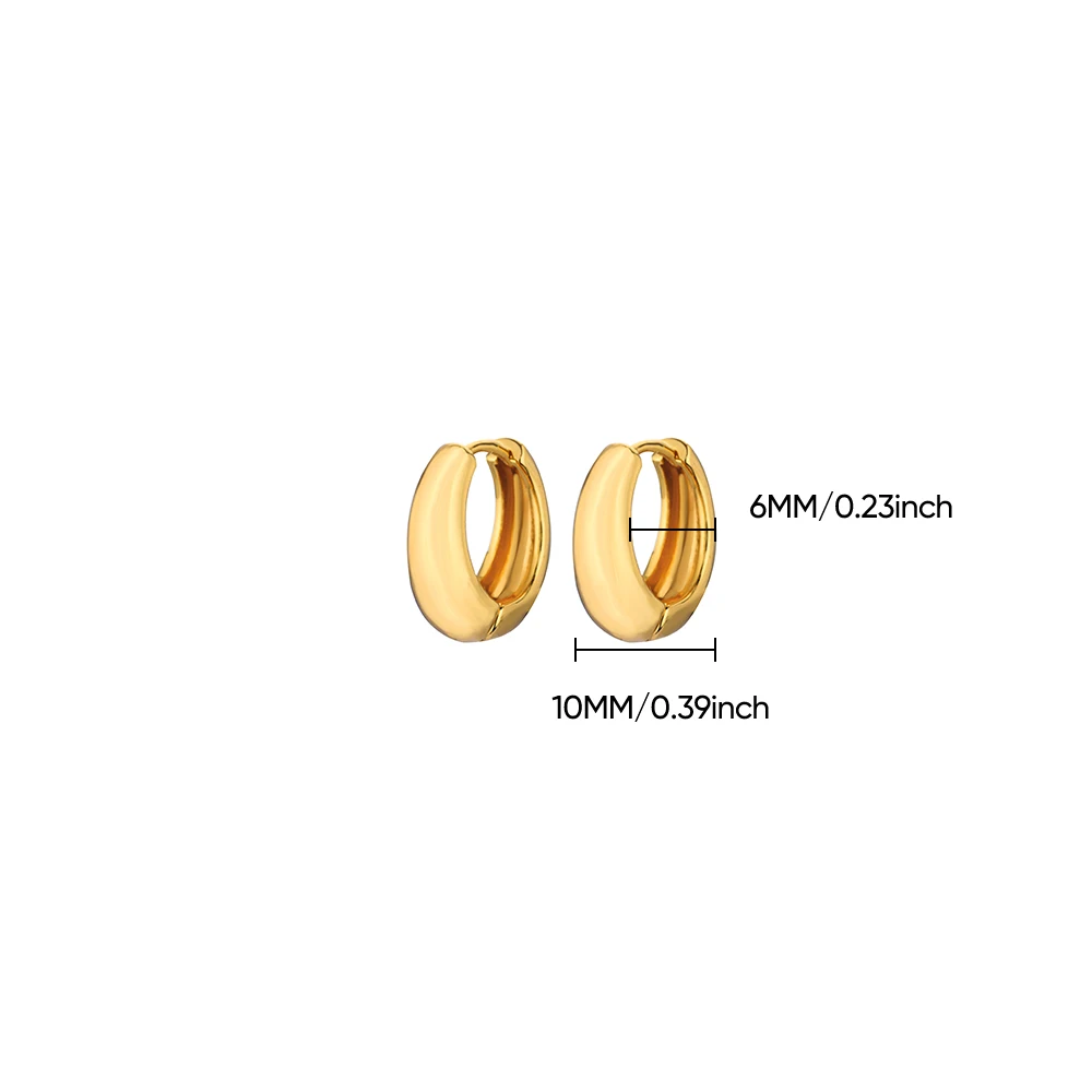 Klassische Creolen für Damen und Mädchen, Goldfarben, klobige Edelstahl-Ohrringe, 2026 Trend, neu im minimalistischen Ohrschmuck-Stil, Aretes
