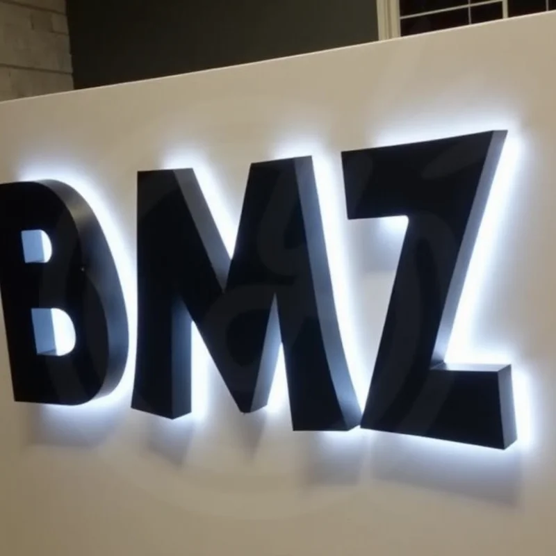 Letrero de letras de Metal retroiluminado con LED 3D personalizado iluminado para escaparate de negocios al aire libre señalización publicitaria impermeable