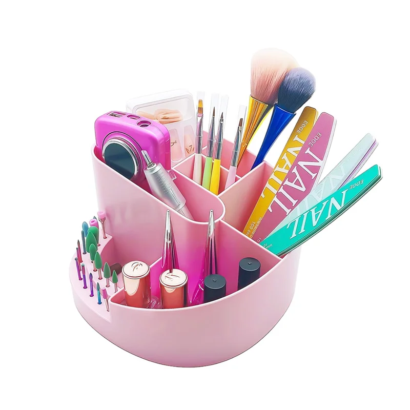 A43T Nail Drill Holder 18 Hole Nails Drill Bit Holder Nails Desk Organizer Professional Nails Drill Holder Stand