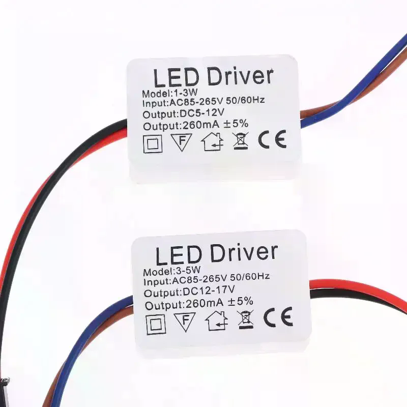 3W-24W Isolated LED Driver Power Supply Adjustable Constant Voltage 260mA Lighting Transformer