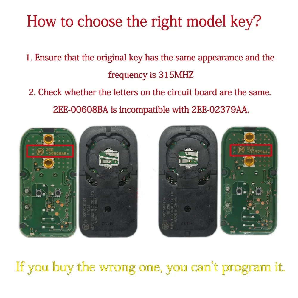 KEYECU Original OEM Smart Remote Proximity Key Fob 315MHz ID47 For Daihatsu Terios LA600S Passo tanto custom Roomy For Toyota