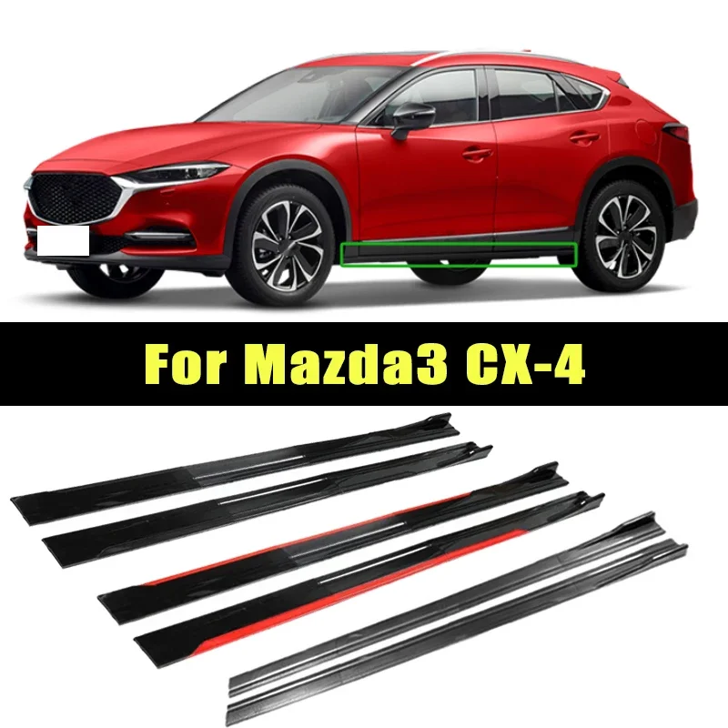 

Universal 2m/2.2m Car Side Skirt Extension SplitterBumper Racing Side Wing Bumper Lip Side Spoiler For Mazda3 CX-4 Accessories