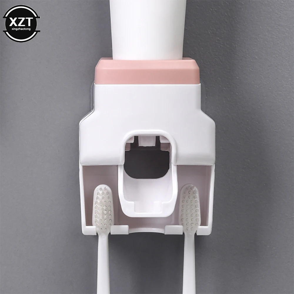 Fashion Wall Mount Automatic Toothpaste Dispenser Waterproof Lazy Toothpaste Squeezer Toothbrush Holder Bathroom Accessories