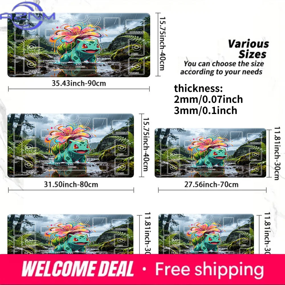 

Anime Venusaur Rainy Forest TCG Playmat Large Gaming Mouse Pad