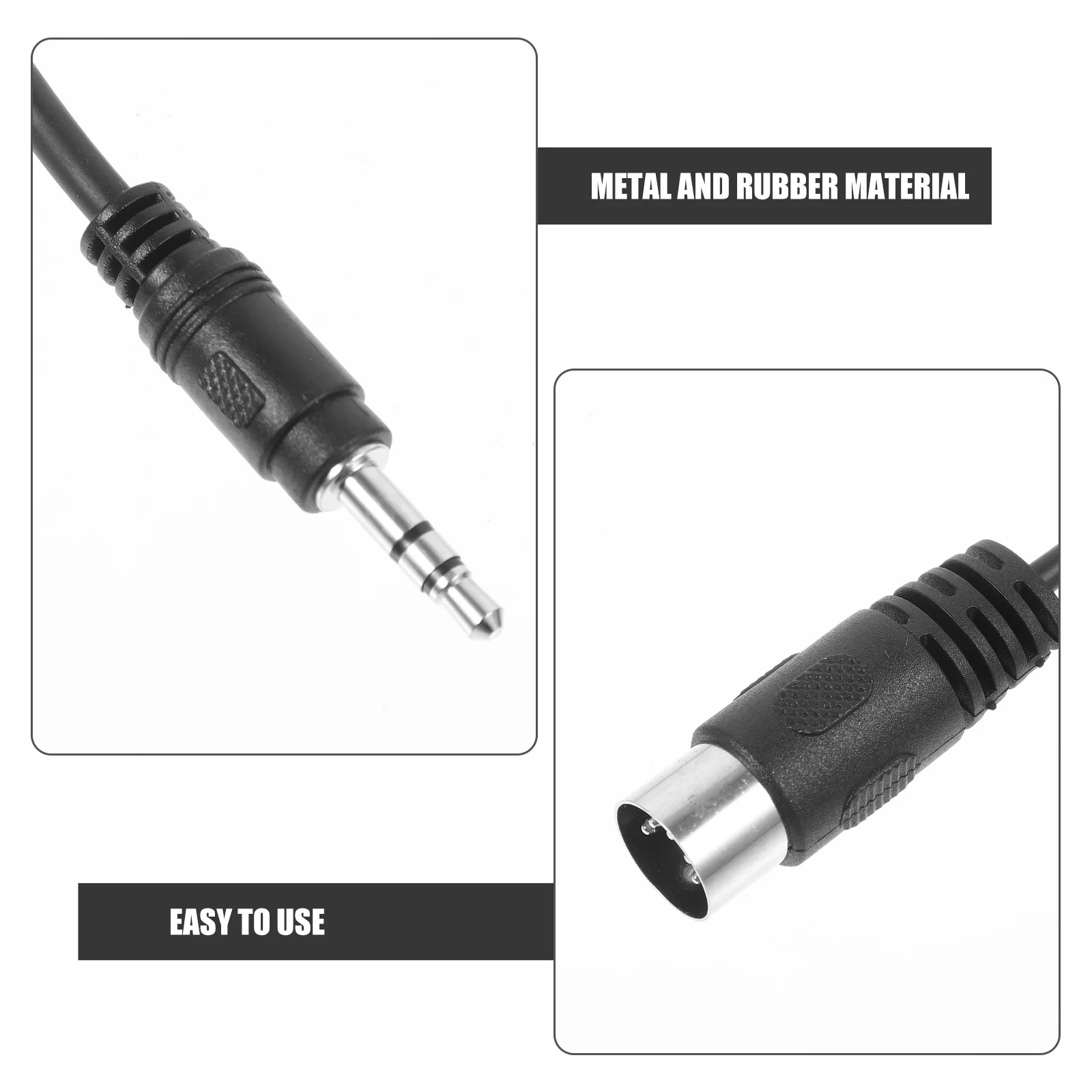 

5 Pin 3.5mm Audio Cable Adapter Cord Stereo Jack Plug for Audio Devices Stable Signal Transmission Plug and Play Function