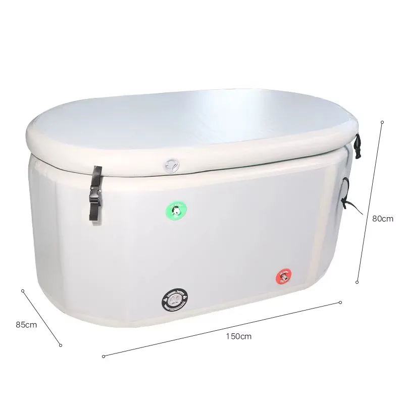 

Hot-selling modern portable inflatable adult PVC folding freestanding soaking exercise recovery bathtub